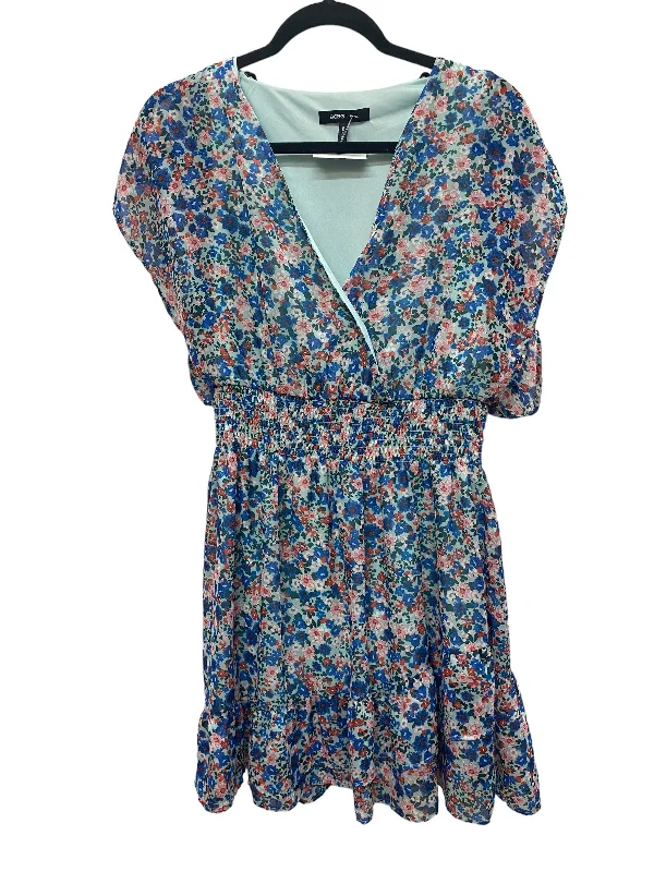 Dress Casual Midi By Bcbg In Floral Print, Size: L