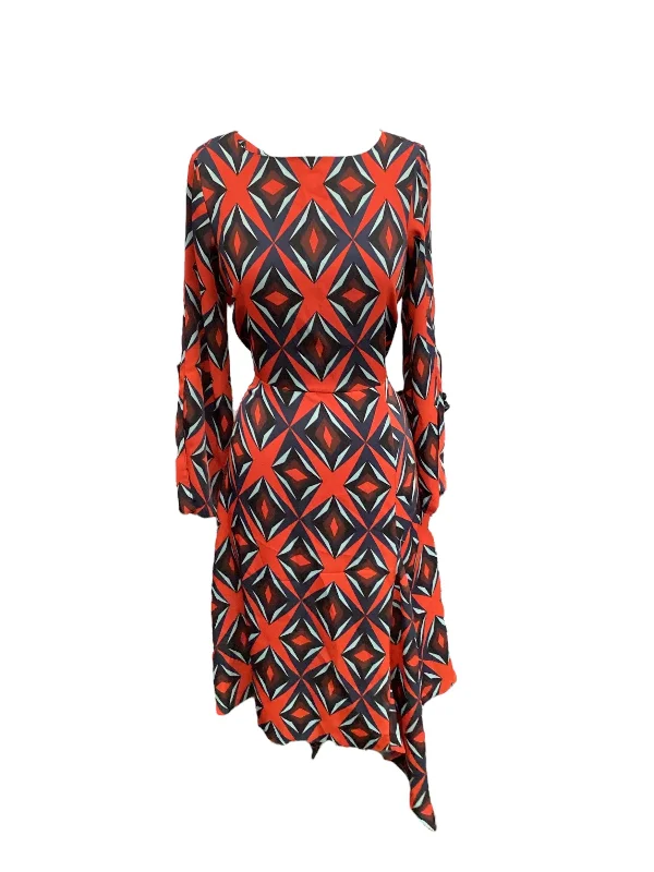 Dress Casual Midi By Clothes Mentor In Multi-colored, Size: 8