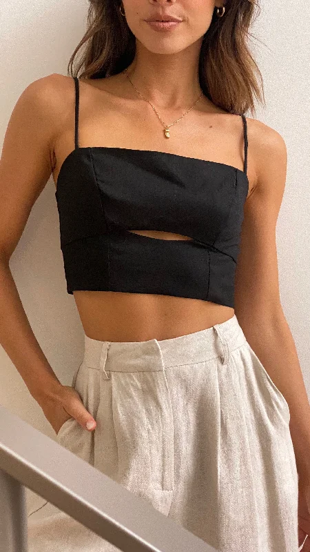 Serrima Crop Top - Black