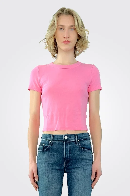 Mimi Cropped Tee - Flamingo