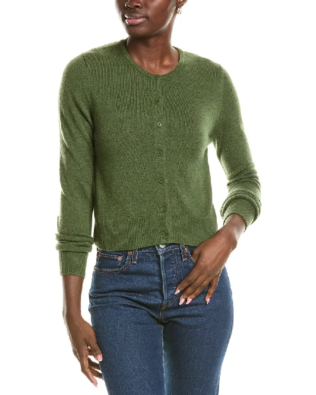 Forte Cashmere Cropped Cashmere Cardigan