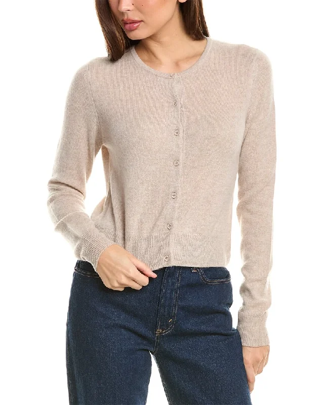 Forte Cashmere Cropped Cashmere Cardigan