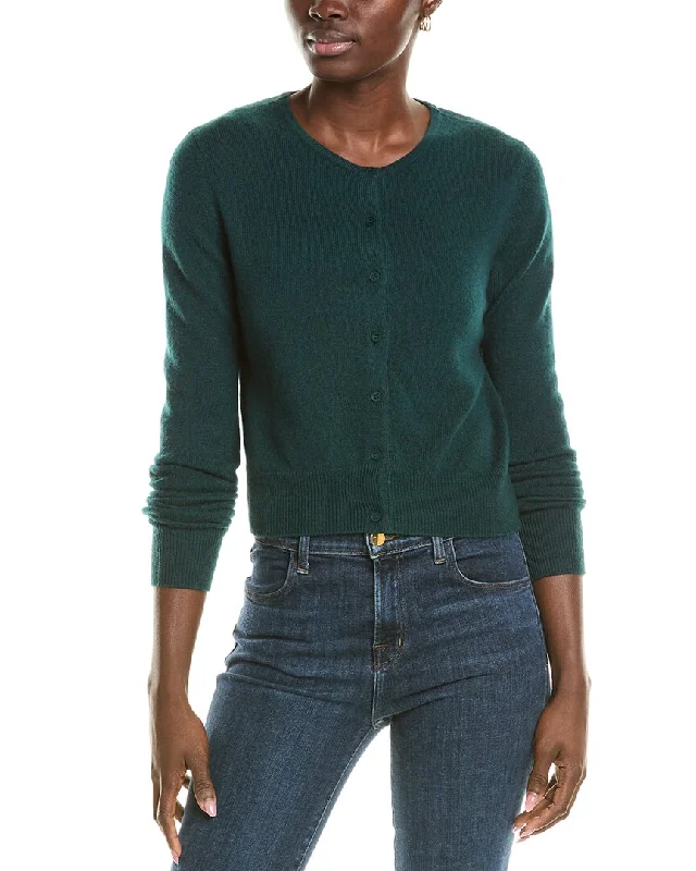 Forte Cashmere Cropped Cashmere Cardigan