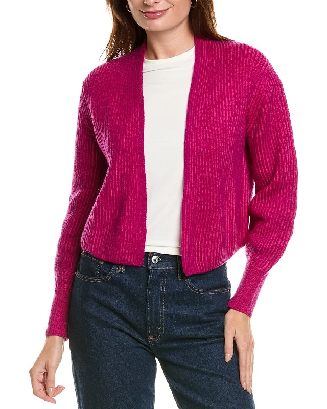 Forte Cashmere Plaited Wool & Cashmere-Blend Cardigan