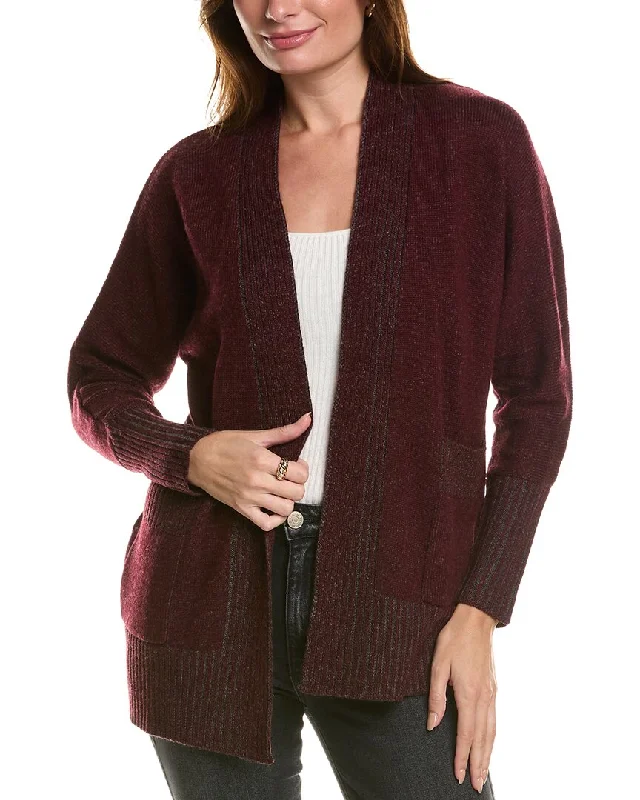 Forte Cashmere Plaited Wool & Cashmere-Blend Cardigan