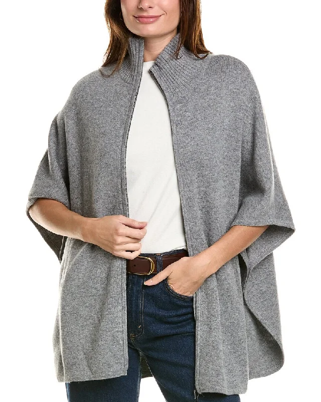 Forte Cashmere Zip Mock Wool & Cashmere-Blend Cardigan