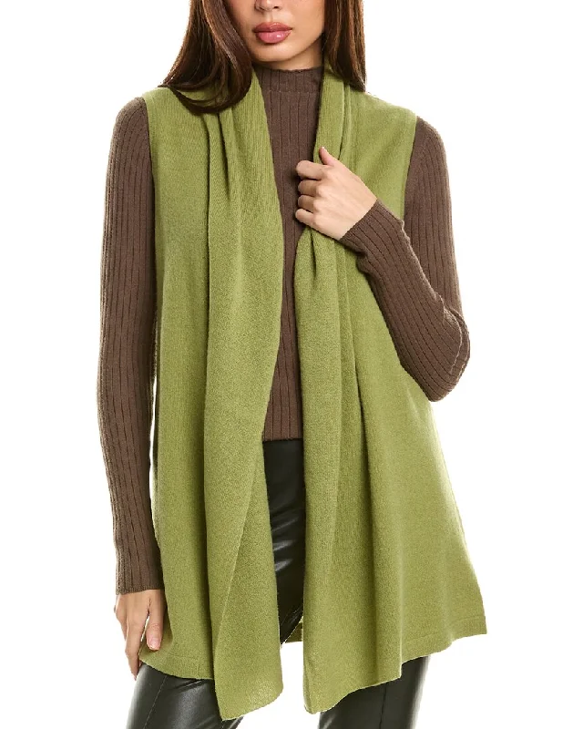 InCashmere Sleeveless Cashmere Cardigan