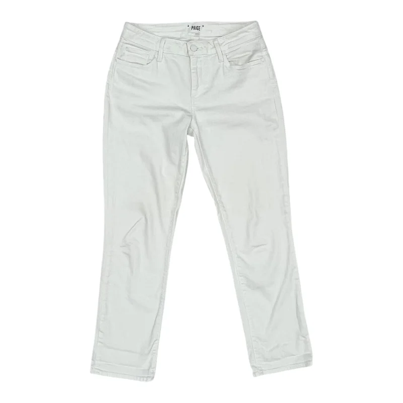 Jeans Straight By Paige In White Denim, Size:2