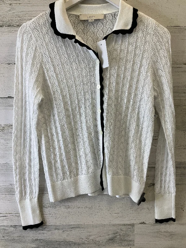 Top Long Sleeve By Loft In White, Size: M