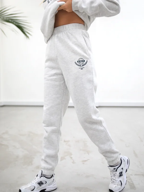 Varsity Sweatpants - Marl White