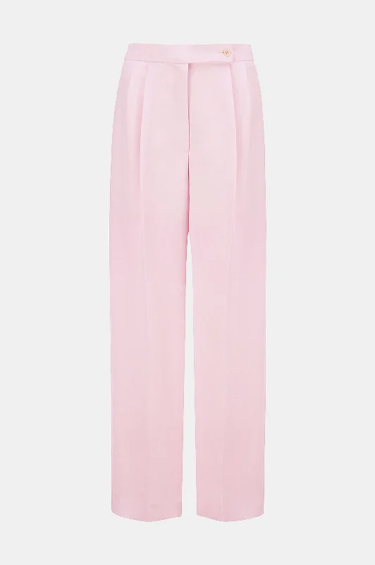 Linen Two Tuck Pants in Pink