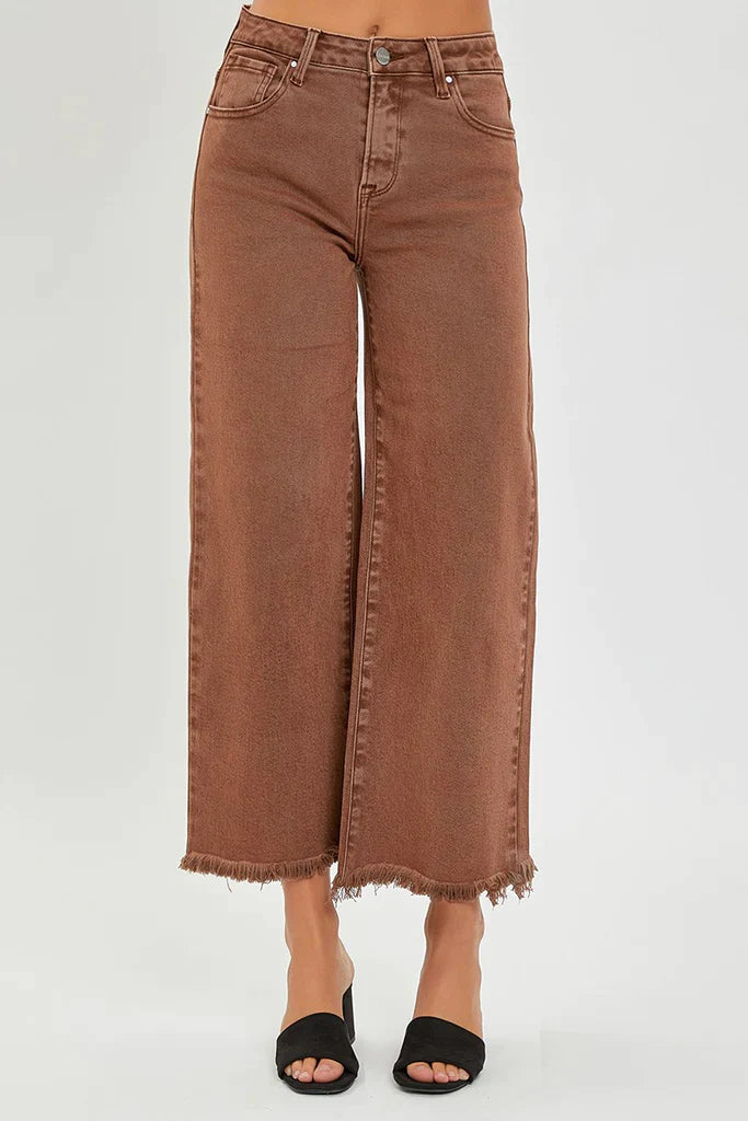 Tummy Control Cropped Espresso Jeans